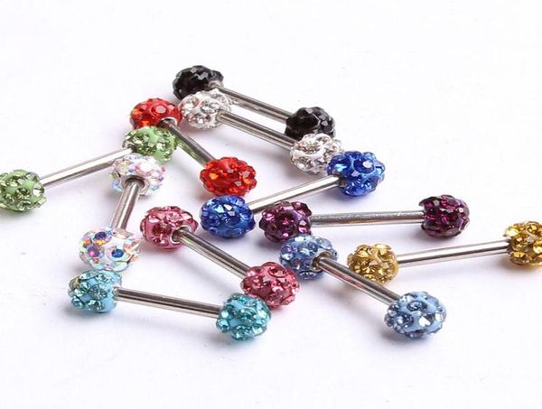 ferido shamballa bar 30pcslot es03 mix 10 colors piercing jewelry tragus barbell1570200, Slivery;golden